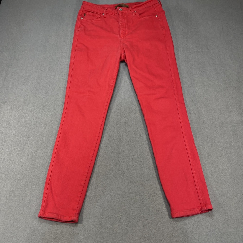 Judy Blue High Waist Skinny Jeans Womens 11/30 Red Tummy Control JB88790